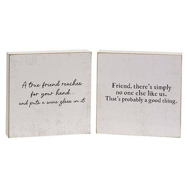 A True Friend Square Block 2 Asstd - The Fox Decor